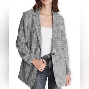 Rag & Bone Ames Deconstructed Check jacket Grey Check NWT $595